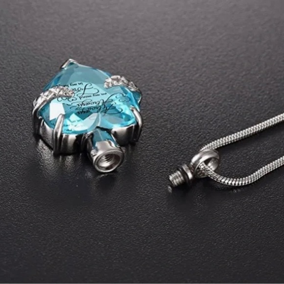 Cremation Urn Necklace for Ashes Always in My Heart Jewelry - Picture 2 of 7